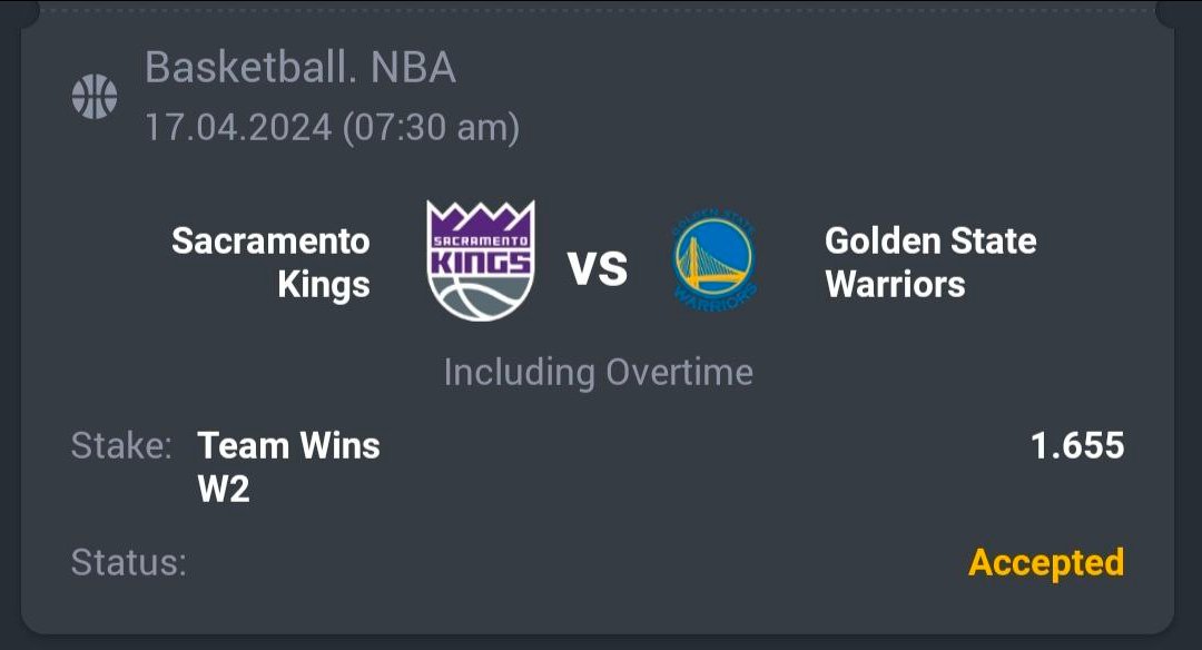 Basketball - NBA

🏀 Golden State Warriors ML
🔖 1.65
💵 21 Units

#GamblingTwitter #SportsBetting #TeamParieur #SportsBet #Betting #FreePicks #A3RBET #SportsBettor

#NBA #NBATwitter #NBA75 #NBAPicks #NBABets #NBA24 #DubNation #SacramentoKings #Sacramento #LightTheBeam

Like + RT