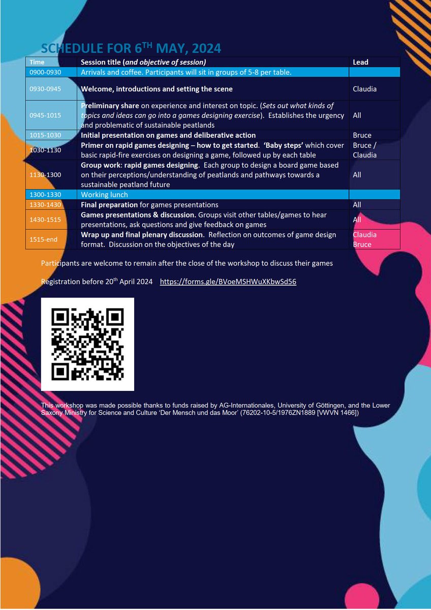 Claudia Heindorf (@cl_hrf) on Twitter photo A few more days left to register for our SERIOUS GAMING WORKSHOP <a href="/uniGoettingen/">Uni Göttingen</a> using peatlands as a case study. Some spots are still available: A few more days left to register for our SERIOUS GAMING WORKSHOP <a href="/uniGoettingen/">Uni Göttingen</a> using peatlands as a case study. Some spots are still available: