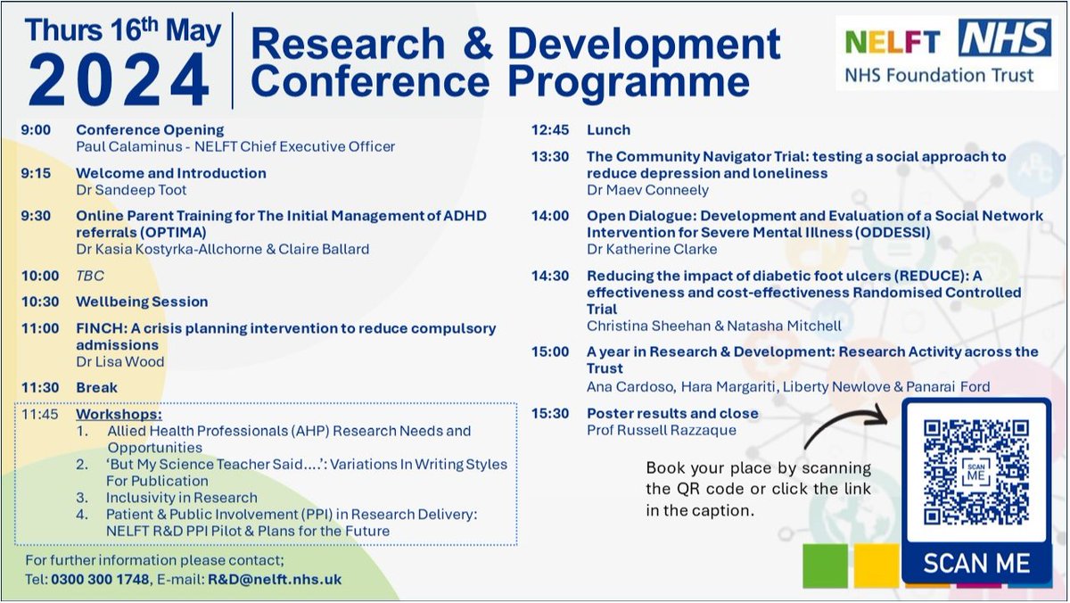 We have had a slight update to our #NELFTRDCon24 programme on 16th May⭐️ Please see updated schedule below! Click the below link register your attendance at #NELFTRDCon24: us02web.zoom.us/webinar/regist…