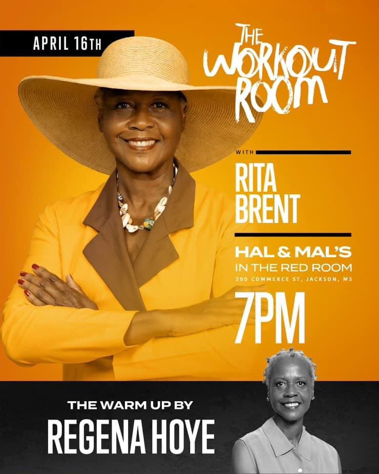 The Workout Room is back TONIGHT at Hal and Mal's-Jackson, MS with our main act— Frederick Demby II and our warmup act Regena Hoye. Singers, rappers, poets, comedians, come workout your original material (Sign up by 8pm.) Advance tickets: seetickets.us/event/The-Work…