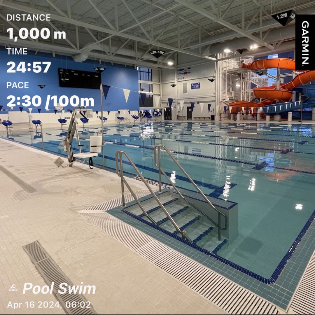 I swam 1000 meters at the Jayman Aquatic Centre. @Garmin @GarminFitness  #GarminCanada   #KeepPushing #beatyesterday 🏊‍♂️👍 🇨🇦