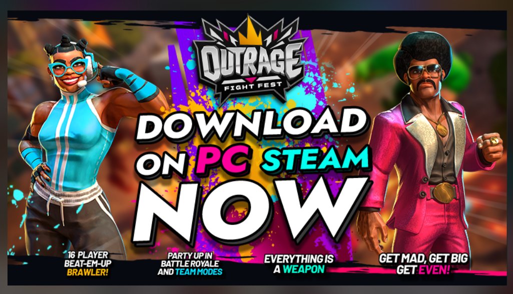 PlayOutRage's tweet image. 💥BIG NEWS EVERYONE!💥
We've just released our DEMO for OutRage: Fight Fest!

💢Check it out here: s.team/a//2307870

Unleash havoc, rage, and dominate the arena as the ultimate fighter in our action-packed party brawler!
#indiedev #gaming