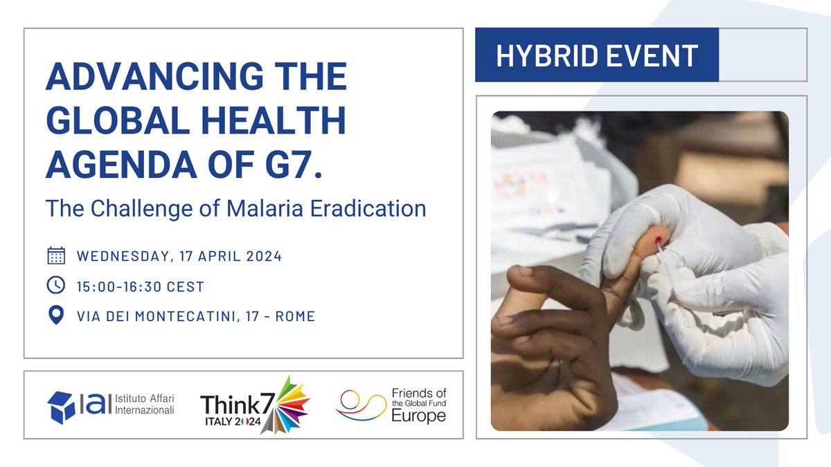 📅 Join us TOMORROW for a discussion on the global health agenda of the G7 with experts and stakeholders from @WHO @gavi @GlobalFund @gatesfoundation @UVRIug @ALMA_2030 @civil7official @MinisteroSalute @ElusContrePalu @CGDev & @FriendsEurope Register👉 loom.ly/Pd0G2G0