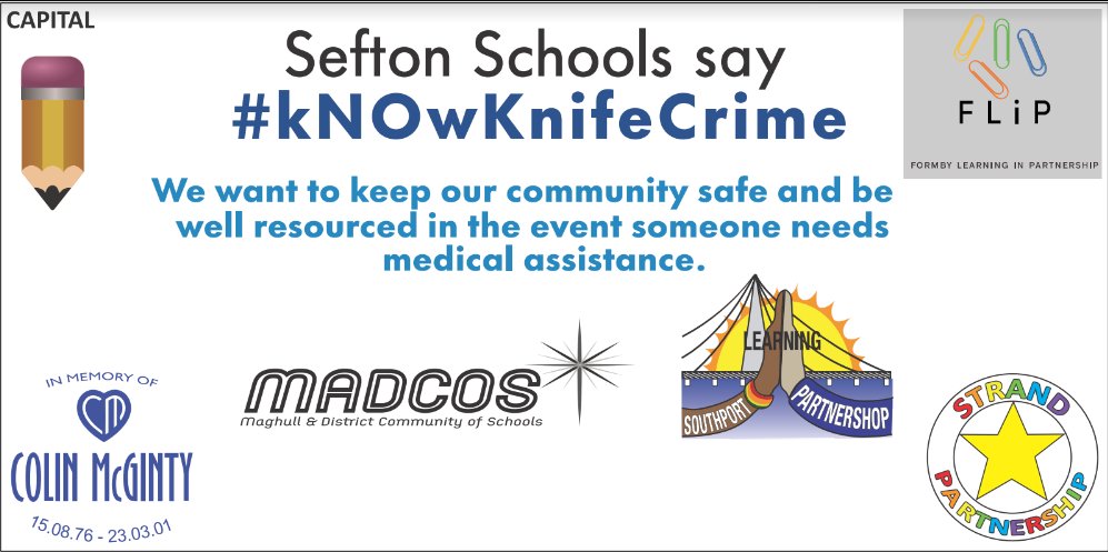 Find out more about the #kNOwKNifeCrime campaign set up in memory of our former pupil Colin McGinty: knowknifecrime.wordpress.com @seftoncouncil @Sefton4Good @lpoolcatholic @CapitalSefton @educatemag @EducateAwards @PopeFrancisCMAT @bbcmerseyside @GranadaReports @BBCNWT @JacobBTrust