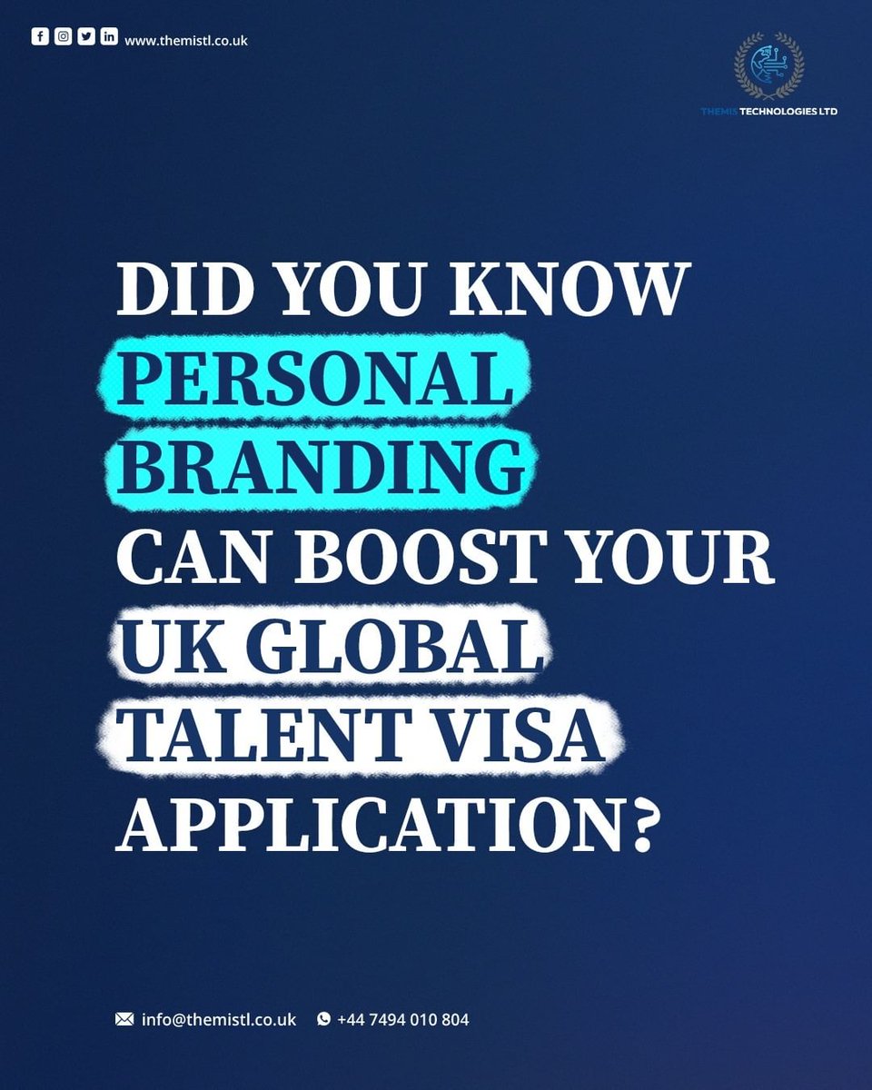 Yes, you read it correctly.

For more info, check out our post: linkedin.com/feed/update/ur…

#globaltalentvisa #personalbranding #brandidentity #exceptionalprofessional #visaapplication #talentvisa #brandexcellence #careerjourney