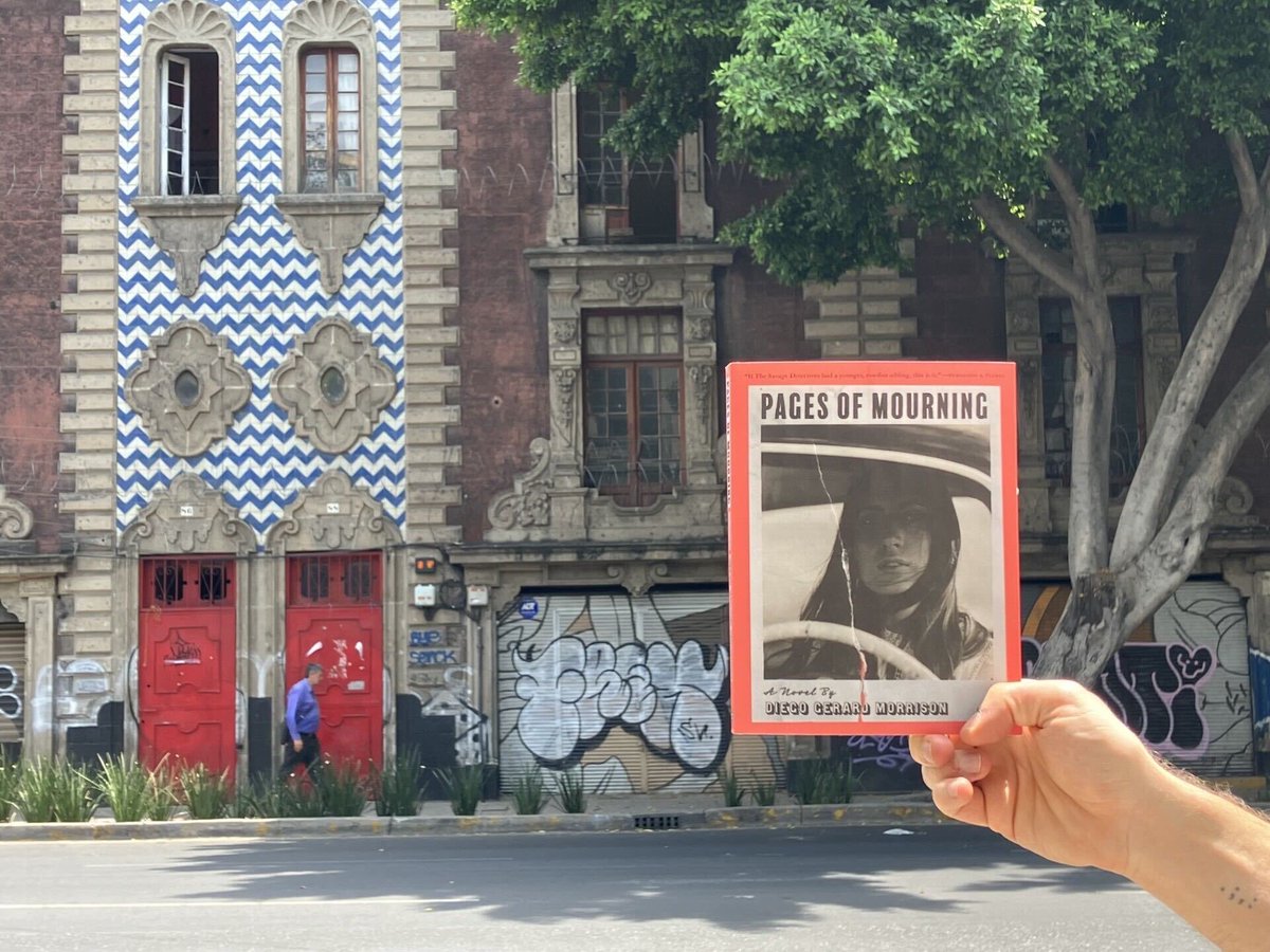 ◼️ PAGES OF MOURNING by Diego Gerard Morrison is out in 1 month — May 14✨ Photo by Lucia Hinojosa Gaxiola in Mexico City, at one of the various locations from the book. PAGES OF MOURNING just landed a great review at @believermag by Kristen Martin: thebeliever.net/pages-of-mourn…