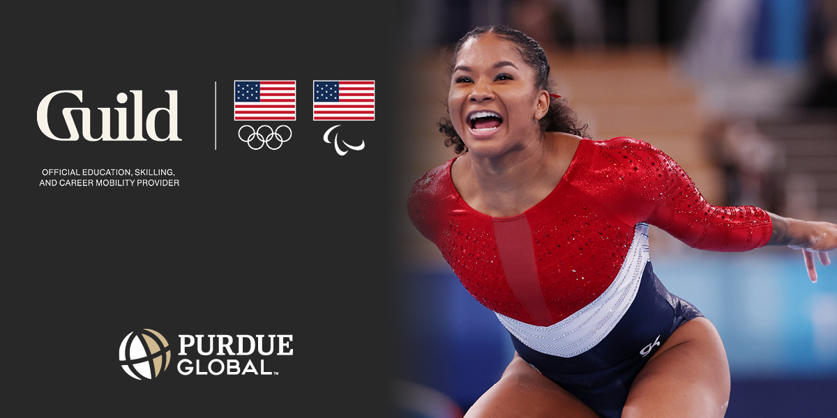 purdueglobal's tweet photo. Today we’re proud to announce that together @GuildEducation &amp; #PurdueGlobal are providing @TeamUSA athletes including Olympians, Paralympians &amp; hopefuls with learning &amp; career opportunities for their future success.

Learn more. ⬇️
https://t.co/UJ7HIf29c0 https://t.co/IklmgkAQZZ