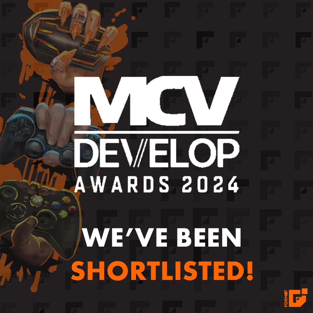 🏆 AWARD ANNOUNCEMENT!! 🏆

The FORMATGG team is so happy to announce we've been shortlisted for Event of the Year at the 2024 <a href="/MCV_DEVELOP/">MCV/DEVELOP</a> Awards! 🧡✊

We're honoured to have been listed alongside so much talent🙌

Congrats to all the other finalists, and we'll see you in June!