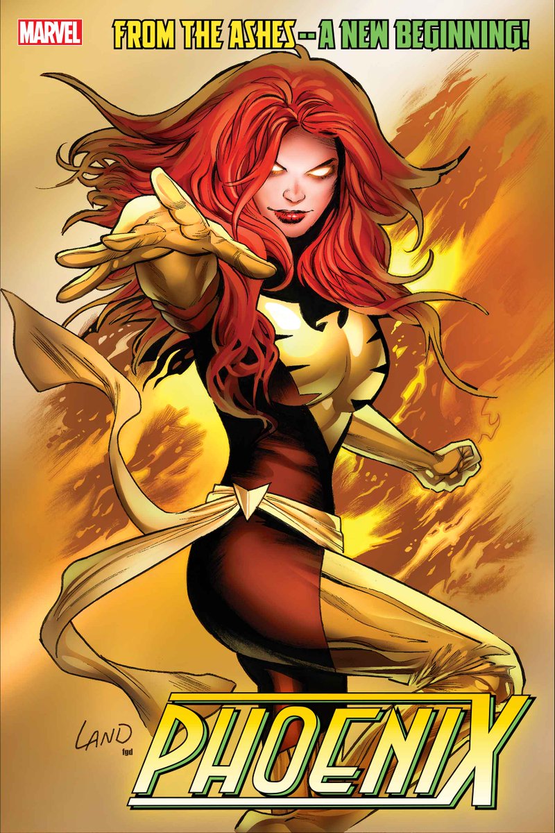 Marvel's tweet image. Jean Grey fulfills her comic destiny. See her reborn in these #MarvelComics 'Phoenix' Variant Covers, coming this July: spr.ly/6016wAI9K