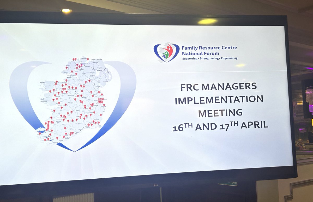We are delighted to welcome over 80 FRC managers/Coordinators/CEOs to the inaugural FRC Managers Implementation Meeting today. We have a great agenda ahead for the next two days! #FamilyResourceIRL