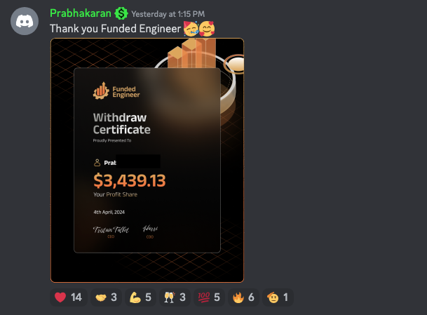 FundedEngineerE's tweet photo. Más pagos compartidos por nuestros traders en el Discord de #FundedEngineer 🤝 https://t.co/9DqDCNl6pR