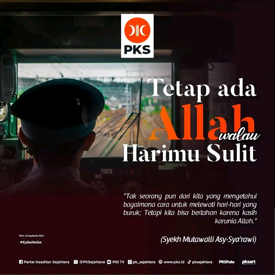 Tetap Ada Allah Walau Hatimu Sulit... 

#PKSpembelaRakyat #PKSuntukIndonesia