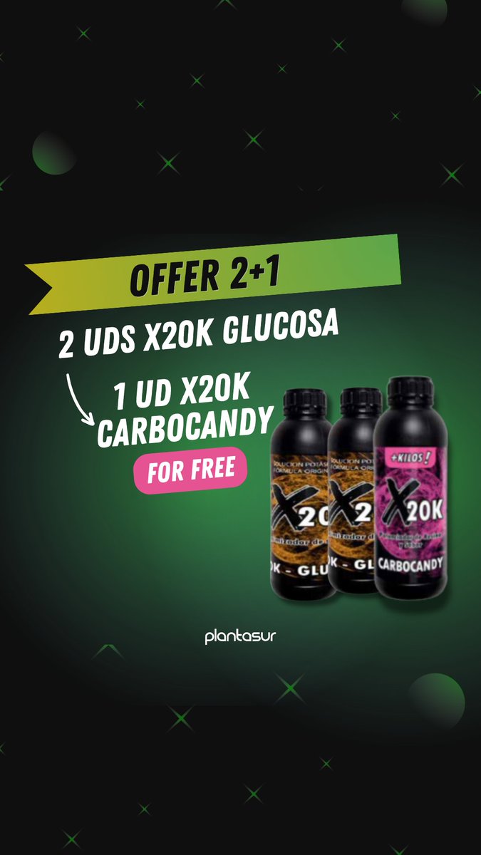 🔥 We are back with a 2+1 Promo. This time for the purchase of 2 units of X20K Glucose, get 1 unit of X20K Carbocandy for free.