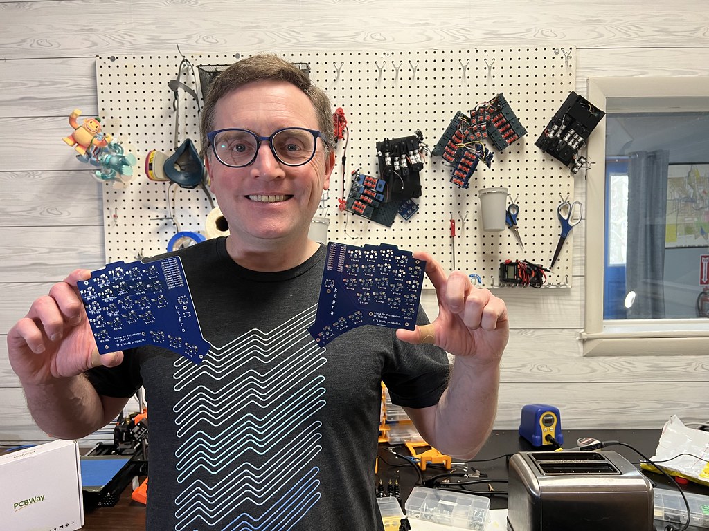 Pete is headed to the Open Hardware Summit May 3 &amp; 4 in Montréal. He has some new custom-designed circuit boards to show off for his latest keyboard project.

2024.oshwa.org