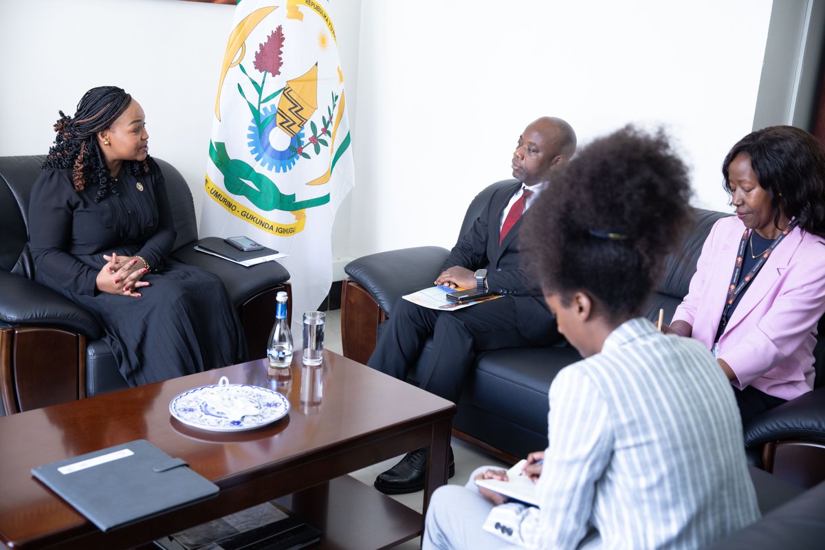 RwandaMFA's tweet photo. This morning, PS @MukekaClem received the letters of credence of Dr. Olugbemiga Adelakin, the new @UNFPARwanda Country Representative. They discussed ways to enhance partnerships between Rwanda and @UNFPA. https://t.co/vQjWzIGbyI