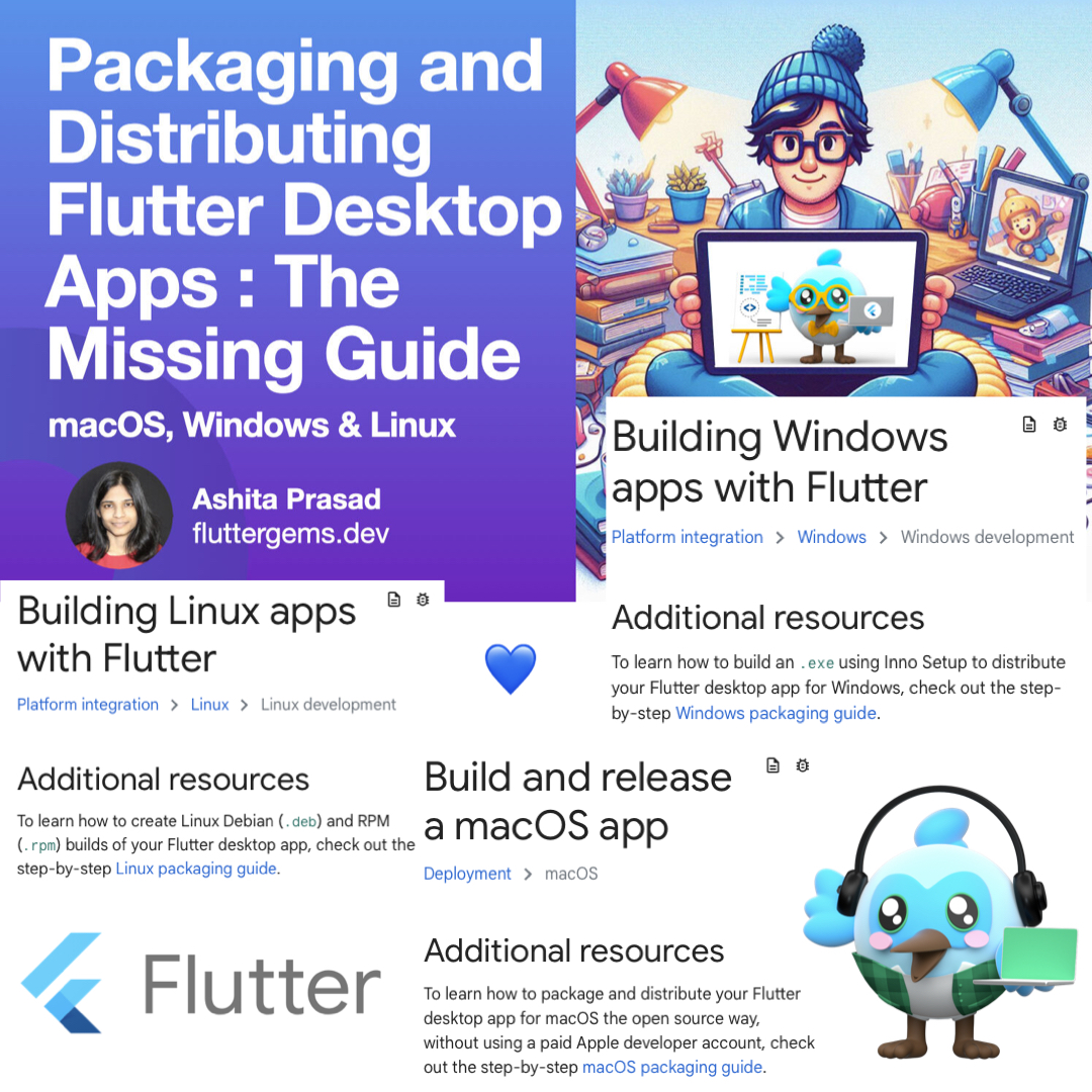 Some good news 🥳 My article series on 'Packaging & Distributing #Flutter Desktop Apps: The Missing Guide' is now part of the official Flutter docs 💙

@FlutterDev @dart_lang #dart @fluttergems
