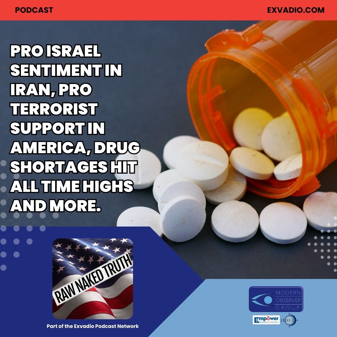 Pro Israel sentiment in Iran, pro terrorist support in America, drug shortages hit all time highs and more.
spreaker.com/episode/ep-387…

#newspodcast #news #usa #media #politics #follow #america #business #world #newpodcastalert #podcastseries #podcastcommunity #podcastlife