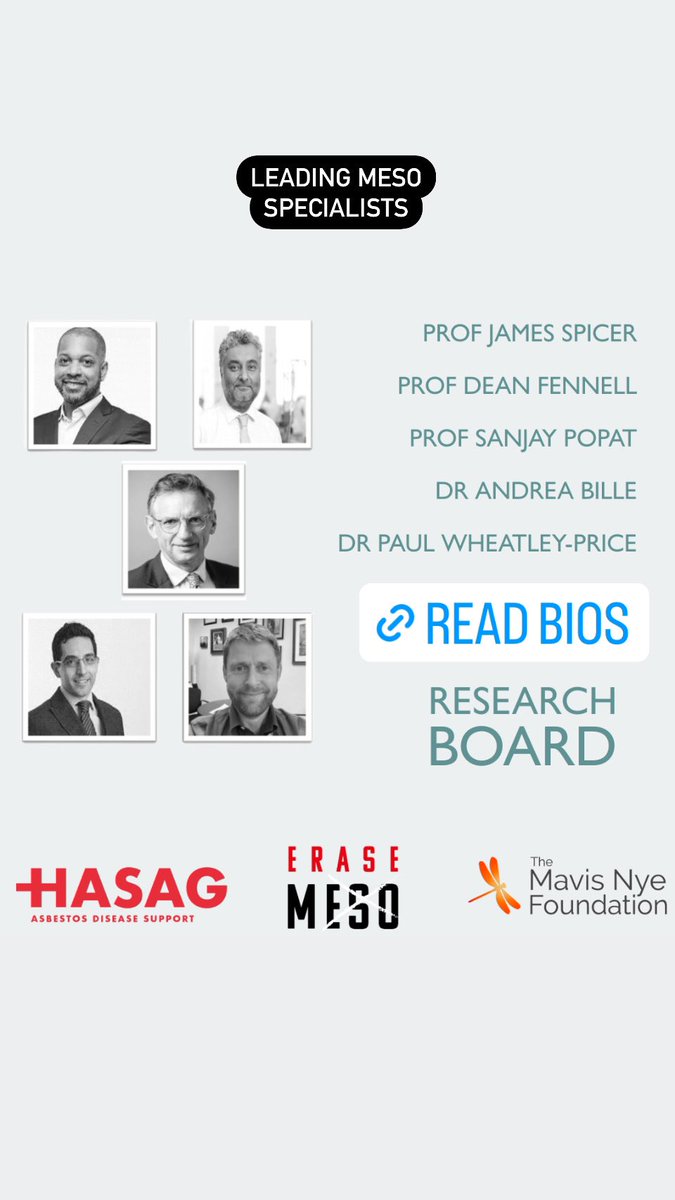Very honoured & grateful to have such a specialised board who will be tasked with allocating #mesothelioma research grant funds for the Meso Collective Fund. #BTOG24 #mesocollective #hasag #erasemeso #mavisnyefoundation erasemeso.org/researchboard