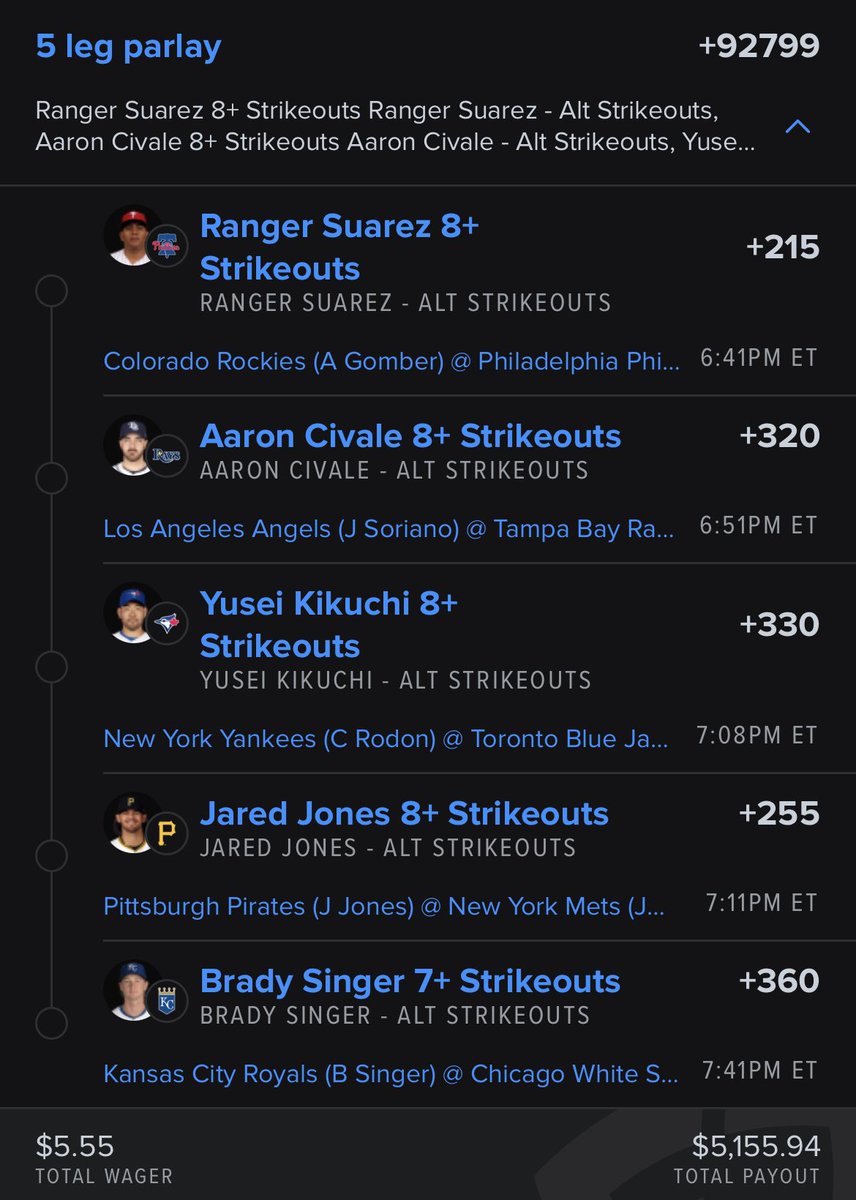 Dinger Tuesday Doesn’t Exist?!🏟️🤯

Tonight Will Be A Strikeout Filled Night☔️

$100 To 4 Followers When We CASH💰

Roll W Me Not Against Me
#GamblingX #RollWMe #CashApp