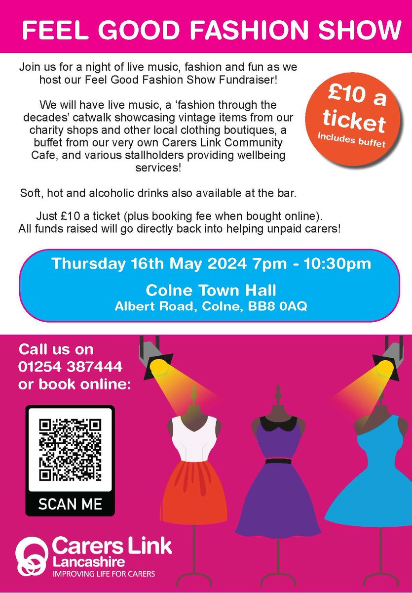 Join us for our FEEL GOOD FASHION SHOW on Thursday 16th May from 7pm! With live music, catwalks, and stallholders offering things to make you feel GOOD! Purchase your ticket at eventbrite.co.uk/e/feel-good-fa…