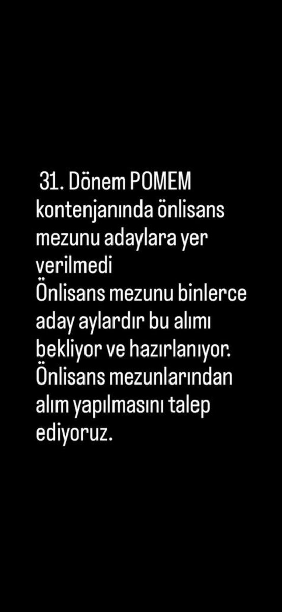 NagihanUys2596's tweet photo. @MTanal @AliYerlikaya 
#pomemonlisans

Sayın Bakanım 31.dönem pomem alımlarında önlisans mağduriyetimiz 1995 doğumlu olan bizleri daha da mağdur duruma sürüklemektir. Biz önlisans adayları olarak sadece hakkımız olan kontenjanı istiyoruz. https://t.co/jSIfzyMA61