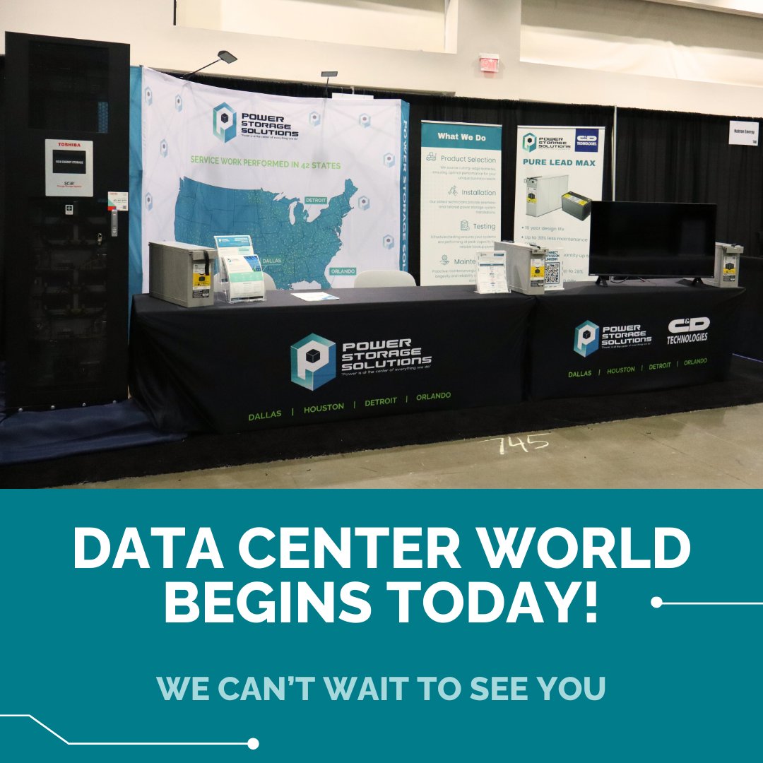 🌟Power Storage Solutions is here and ready to talk all things critical power! ⚡️ Learn how #PureLeadMax battery can reduce costs, reduce footprint, and improve data center operations at booth 745🤩 #PWRSS #PowerStorageSolutions #DataCenterWorld2024 #DataCenterWorldAFCOM