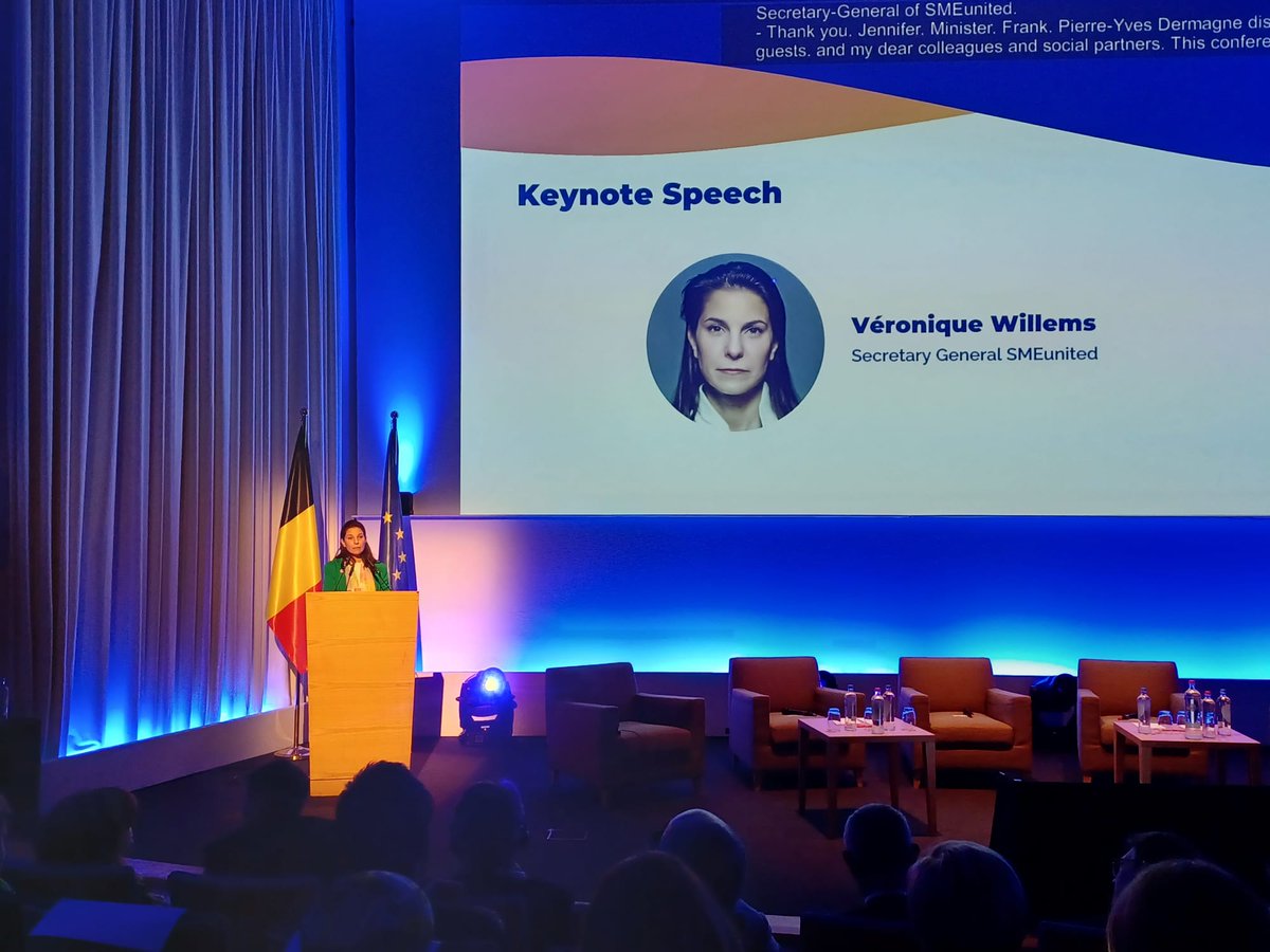 Economic and social objectives are communicating vessels, #SMEs ask environment to do business. Make SMEs strong again: reduce burdens, support delivery on objectives! - @VCWillems at the
High-Level Conference on the European Pillar of Social Rights.

#SocialPillar #LaHulpe