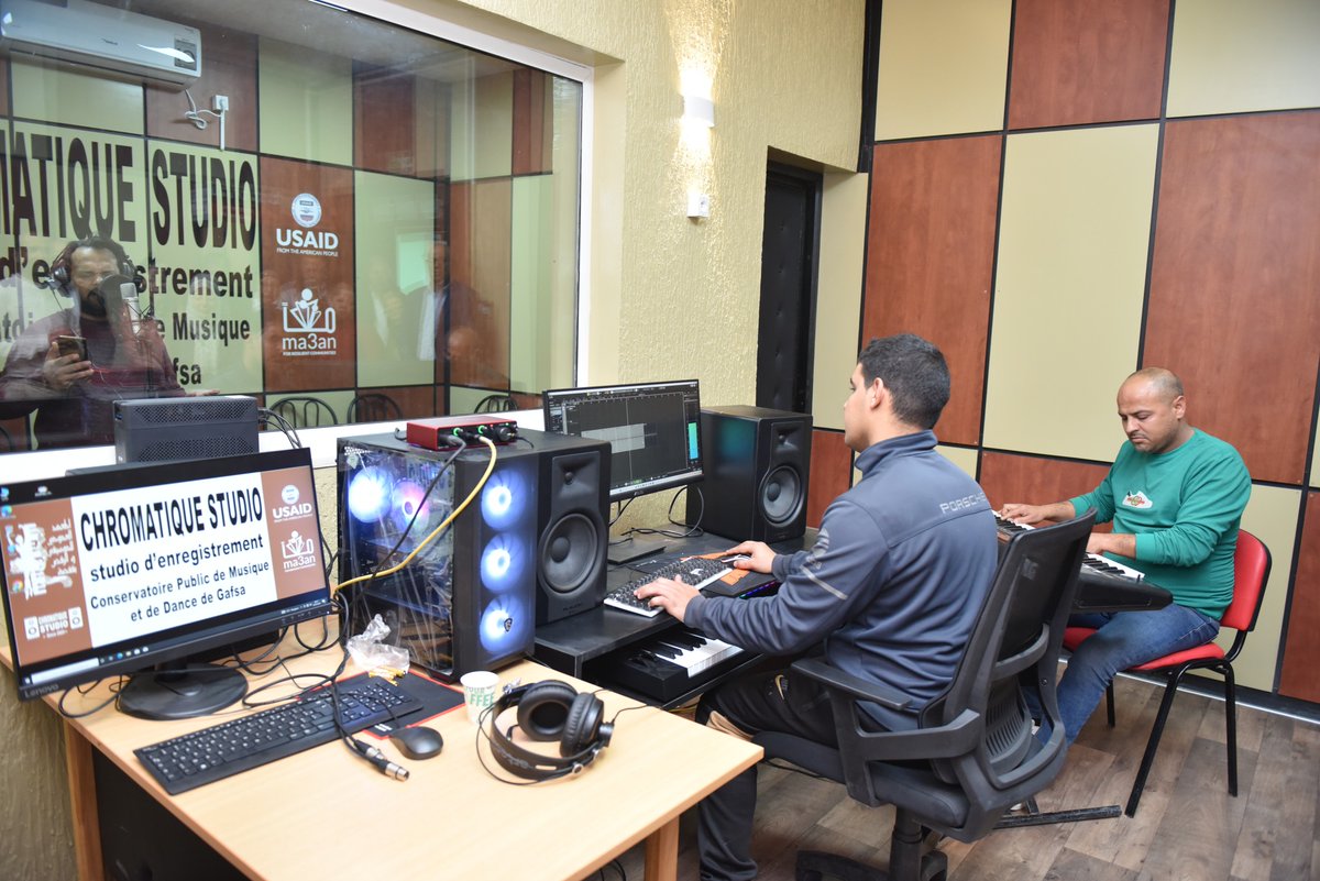 The Public Institute of Music and Dance in Gafsa has reopened after renovations thanks to @Ma3anTunisia & funding from @USAID. W/ a new recording studio & equipment, the institute is set to become a hub for young talent, expecting to welcome 3,000 attendees by the end of 2024.🇹🇳