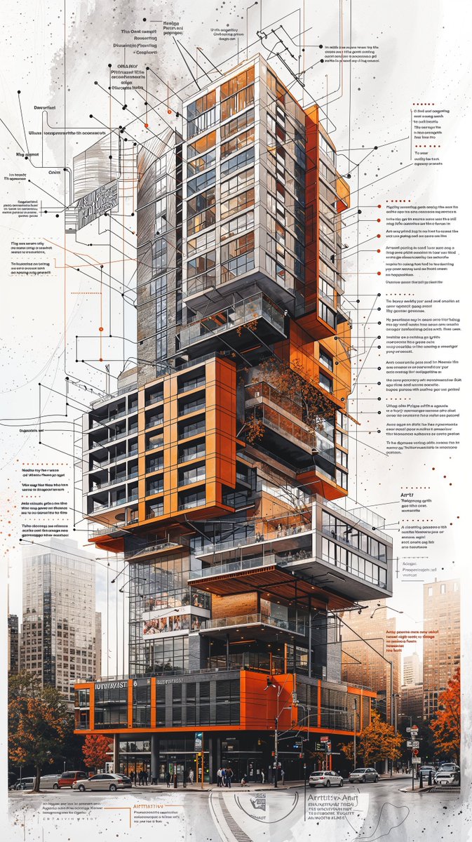 WorldEverett's tweet image. ⚡️Midjourney architecture #PromptShare 

This power prompt is keep on giving, and it&apos;s spectacular for architecture! 

Prompt: 
A page from a modern magazine about architecture with a lot of text, lines pointing to parts of the building, detailed architecture, lots of details,…