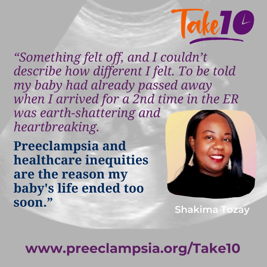 preeclampsia's tweet photo. Shakima Tozay is one of our Take 10 ambassadors who shares her story with #preeclampsia #placentaabruption #infantloss

Shakima writes, “Preeclampsia and healthcare inequities are the reason Jaxson’s
life ended too soon”.

https://t.co/KydL81wgmw

#BMHW24 #BlackMamasMatter https://t.co/tUTC9COpaL