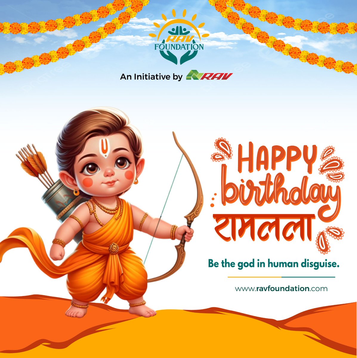 rav_foundation's tweet photo. โBe the god in human disguise.โ
RAV Foundation.
.
๐ https://t.co/hC8ZpoLG6I
โ๏ธ Call: +91 92-0544-0544
#happyramnavami #ravfoundation https://t.co/nAXj1v0Sxt