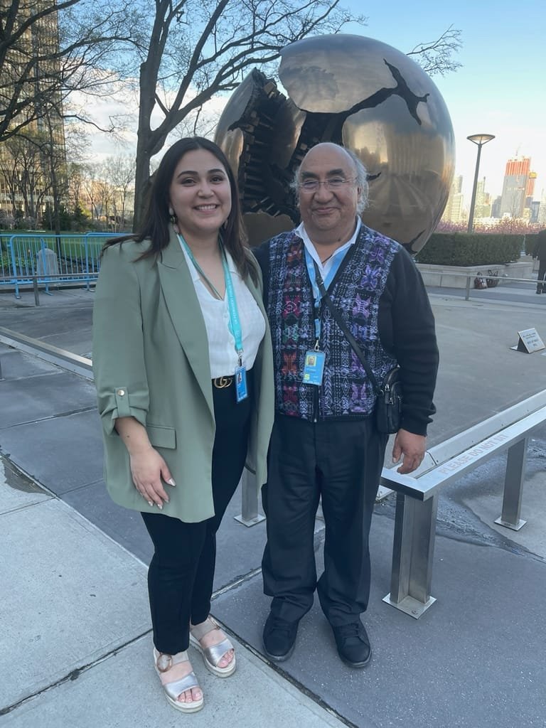 Jessica Savoy, CAP National Youth Representative and José Francisco Calí Tzay, UN Special Rapporteur on the rights of Indigenous Peoples at #UNPFII2024 #WeAreIndigenous #UNDRIP #ProudToBeIndigenous #IndigenousRights @UN4Indigenous @CapYouth