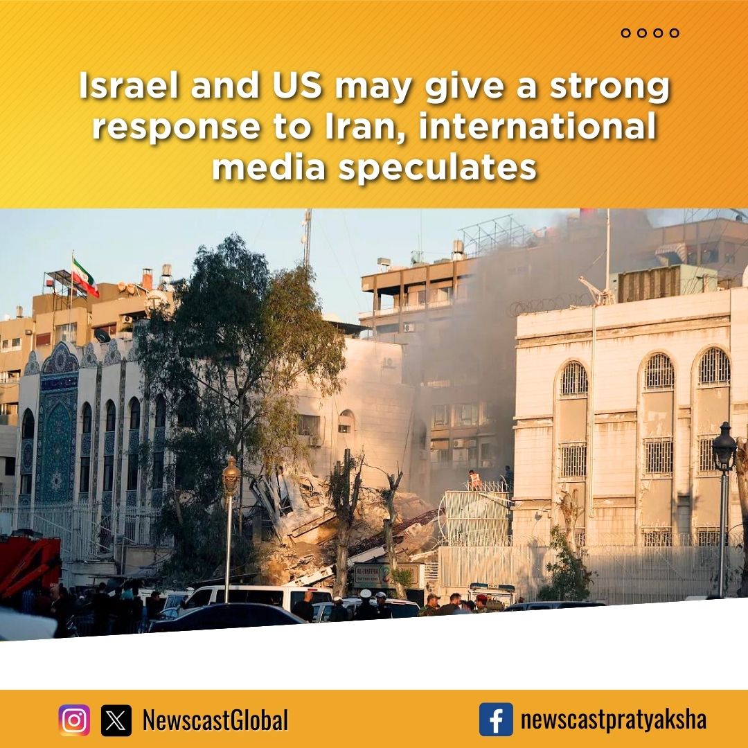 NewscastGlobal's tweet photo. On April 1, Israel struck #IranEmbassy in Damascus, #Syria, killing 5 #Hezbollah leaders &amp; 2 generals of Iran's Quds Force. Speculation arises about US involvement if it was informed about the attack beforehand, hinting at potential joint effort between #IsraelUS to target Iran. https://t.co/jNoH33G7a5