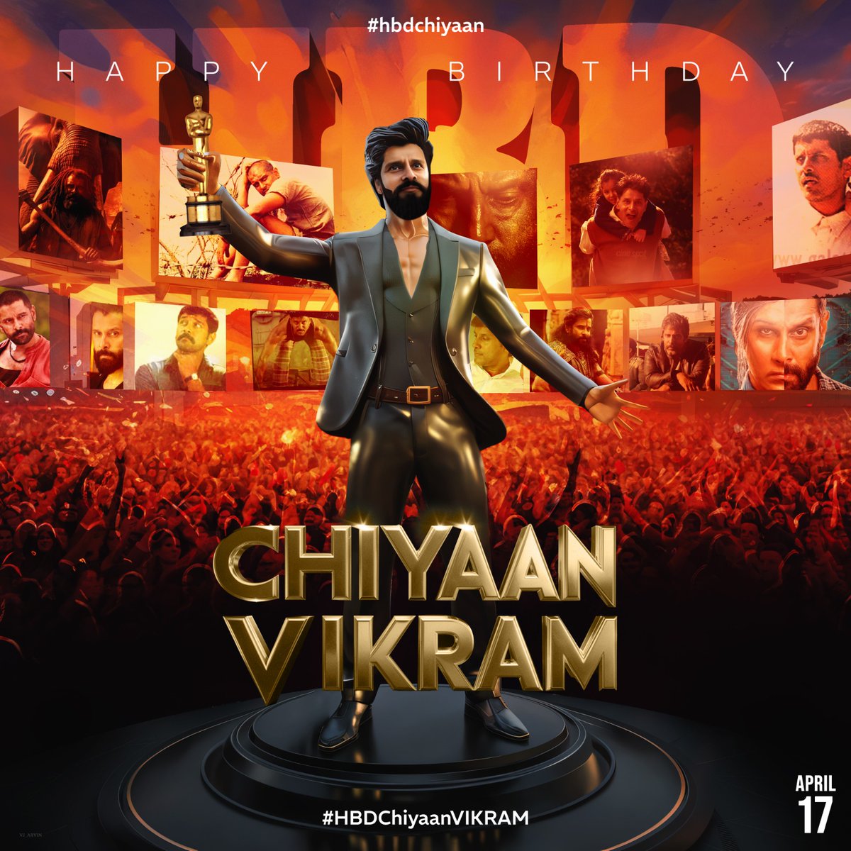 • Most Awaited Official Common DP To Celebrate Our Idol Birthday Is Here! 🥳 🥁 #HBDChiyaan #ChiyaanVikram