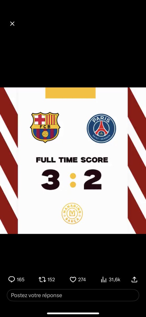 NilJOSEPH's tweet photo. @ohmichzer Dès que le barca gagne mon gars 🤙🏾 https://t.co/kDu02356Xf