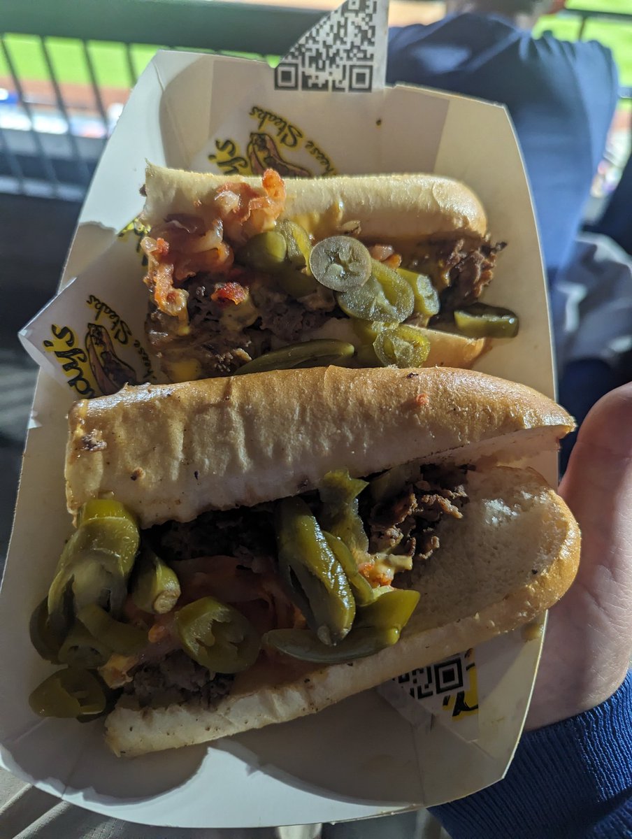 DeanNardone's tweet photo. @StevenACohen2 Chiddy's Double Delight (there's a great hot dog buried in there!) was as great as last night's win but can we please get a quality foot long hot dog on the menu at Citi Field??  Thanks!! https://t.co/jONTJAwzXZ