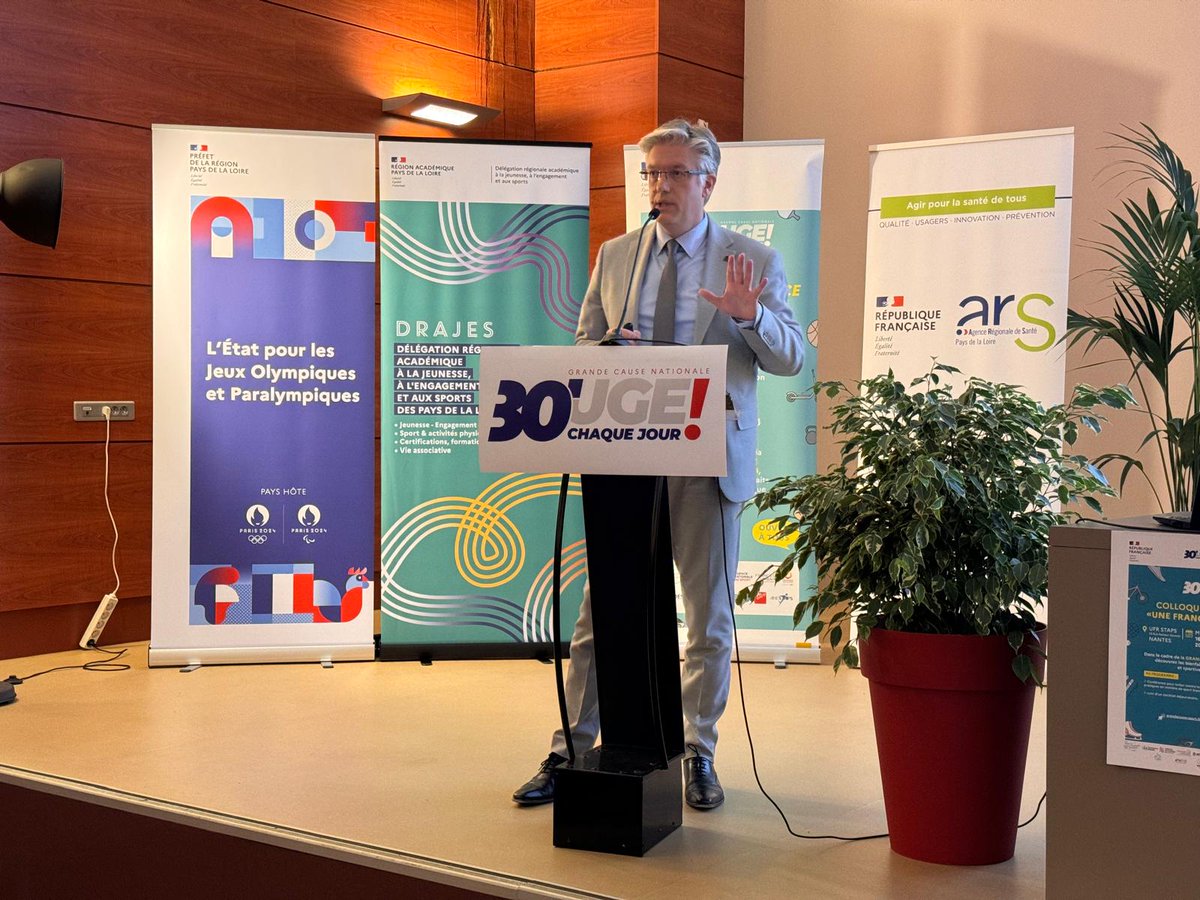 Prefet44's tweet photo. #Bouge30min🏃‍♀️| La journée "Pour une France en forme" en Pays de la Loire organisée par @ars_pdl et la DRAJES s'est déroulée à @NantesUniv avec la participation de @QuerrecU et Alexandre Magnant (DRAJES).
🎯Objectif : promouvoir la #GCN20204 et l'activité physique et sportive. https://t.co/oCvMKl5Qjp