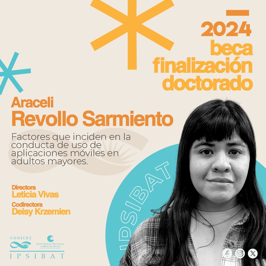 Felicitamos a Araceli Revollo Sarmiento que obtuvo su beca de finalización de doctorado.