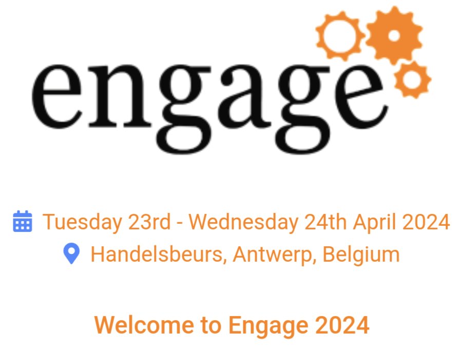 Are you ready for #engageug next week at Handelbeurs in Antwerp?
You will be with the new @engageug 2024 mobile event app - download it now from your favourite mobile App Store, or via onelink.to/engage . 
#AssembleYourAgenda and #SwipeRightToLike #DominoForever