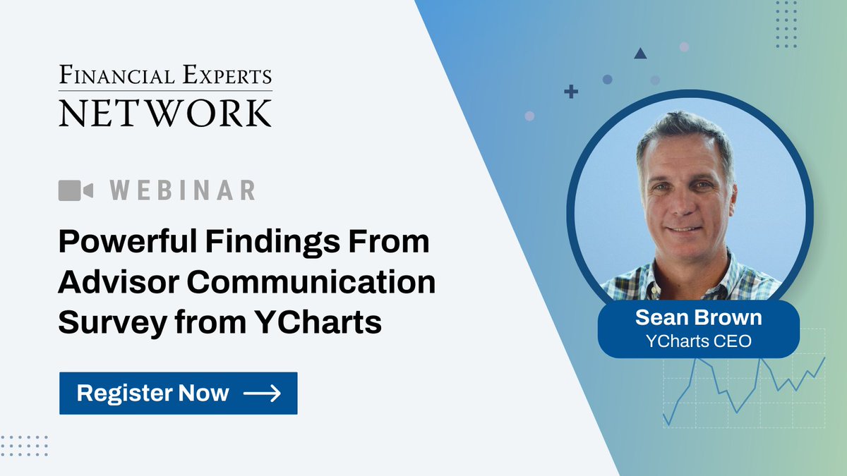 I’m pleased to join Tom Dickson of the Financial Experts Network tomorrow @ 1PM ET/12PM CT to discuss key findings from @YCharts’ latest Advisor-Communication Survey. Looking for actionable strategies to enhance client satisfaction? Register now: financialexpertsnetwork.com/webinar-regist…