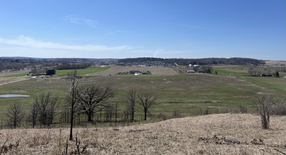 Saturday #hike at Pheasant Branch Conservancy: Looking west from Frederick's Hill #DaneCounty #Wisconsin #recreation paulsnewsline.blogspot.com/2024/04/saturd…