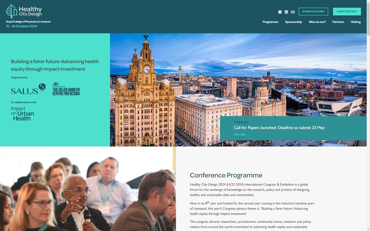 Liverpool will host Healthy City Design International Congress for a second year The open call for papers is out now: healthycitydesign.global We spent time with the city council yesterday to kickstart the wider programme development @liamrobinson24 @CllrNickSmall @HCDCongress