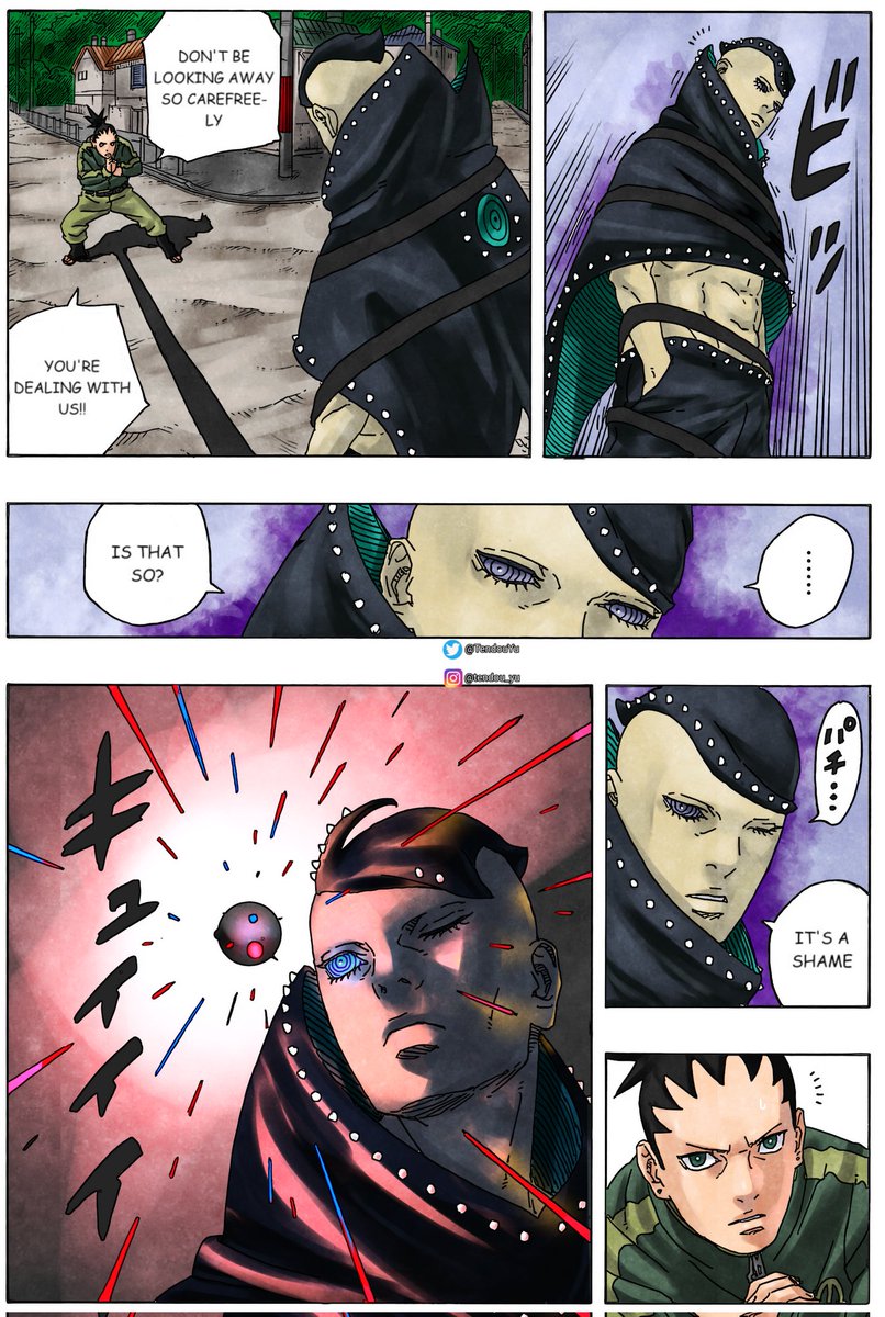 TendouYu's tweet photo. Boruto Manga Coloring 🎨 
Text Translation by @howlxithree
#BorutoTwoBlueVortexchapter9 https://t.co/oO5h5DJGi6