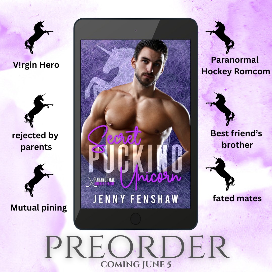 ✩ HOT New Preorder! ✩
💟 𝙎𝙚𝙘𝙧𝙚𝙩 𝙋𝙪𝙘𝙠𝙞𝙣𝙜 𝙐𝙣𝙞𝙘𝙤𝙧𝙣
by #JennyFenshaw is coming 06.05 #shifter #shifterromance #sportsromance #pnr #bookloversunite #bookish #jennyfenshawauthor #dsbookpromotions
 Hosted by @DS_Promotions1
Preorder ↙️ 
 books2read.com/Secret-Pucking…