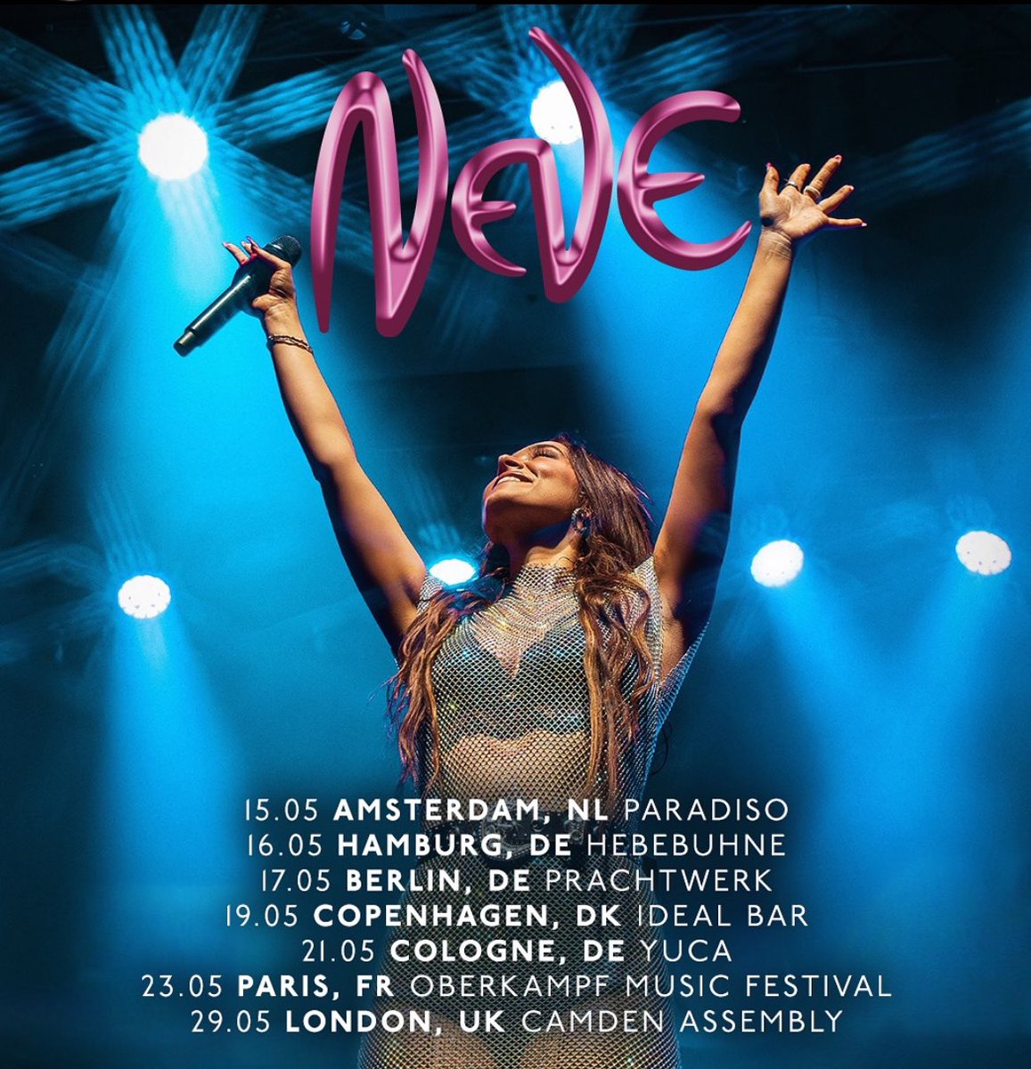 Got nothing to do in may? A good friend of mine is going on a lovely tour around europe, you def don’t wanna miss out on‼️ You can buy tickets through this link: neve.os.fan/tour-tickets-o… Hope to see you there🤍