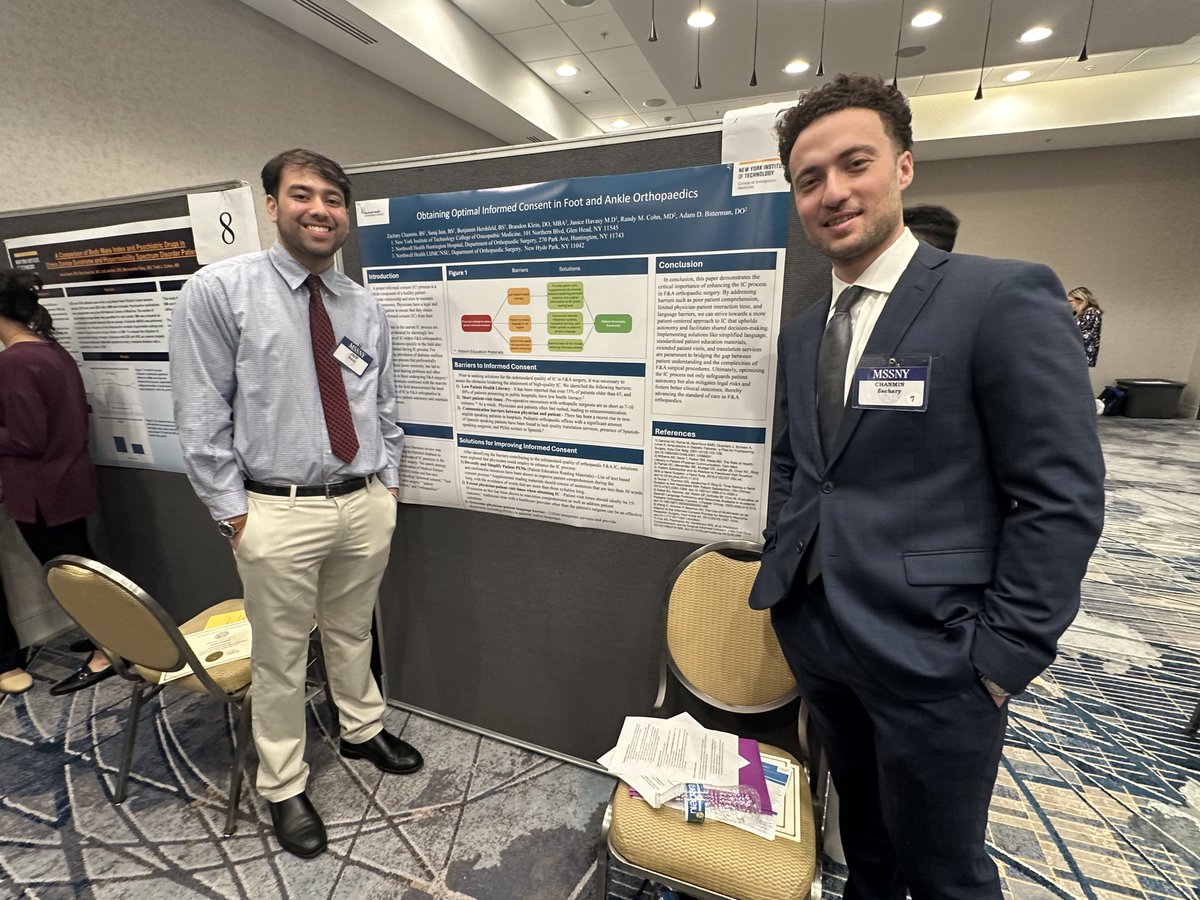 Our students showcased their brilliance at the 2024 MSSNY Poster Symposium. 🌟 From groundbreaking research to innovative ideas, our future doctors are making waves! Check out these captivating photos capturing the essence of the event. 📸 #NYITCOM  @MedSocietyNYS