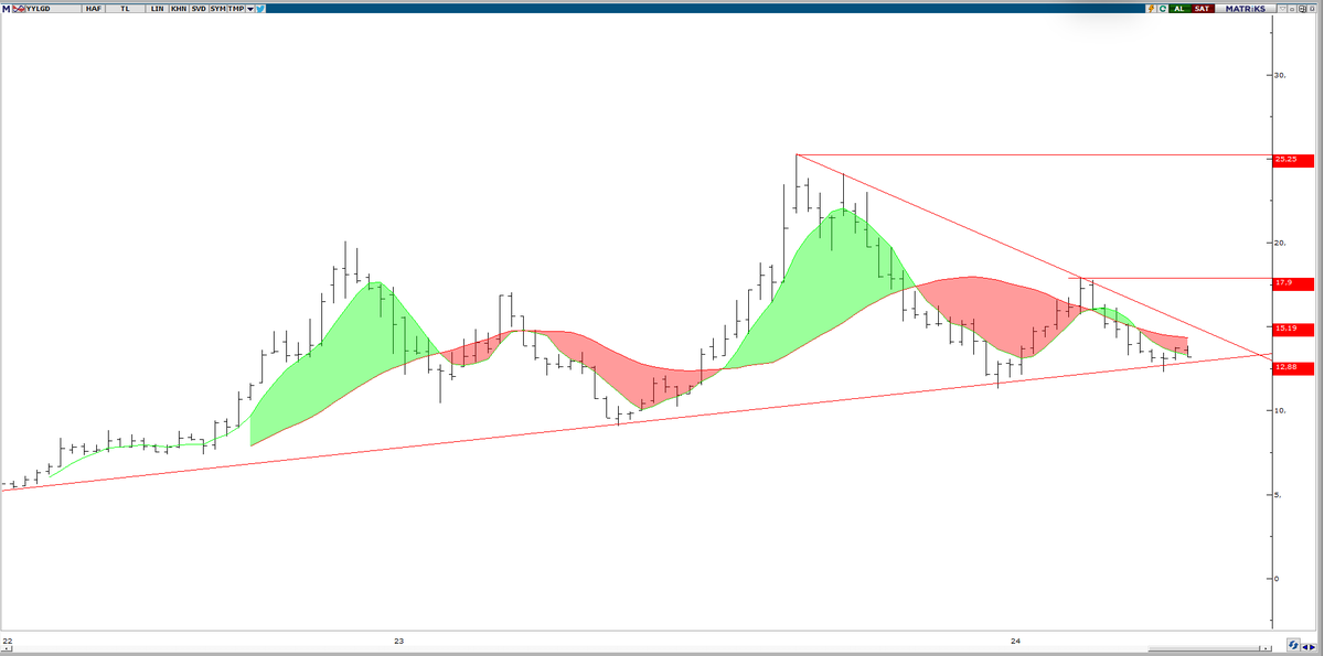 #yylgd neden herkes buna sövüyor. 13.16 yakın destek ve günlükte onay. 12.80 altı gelmedikçe no problem hedefleri güzel. #borsa #altın #dolar #sasa #hekts #btc📷#kozal #ipeke