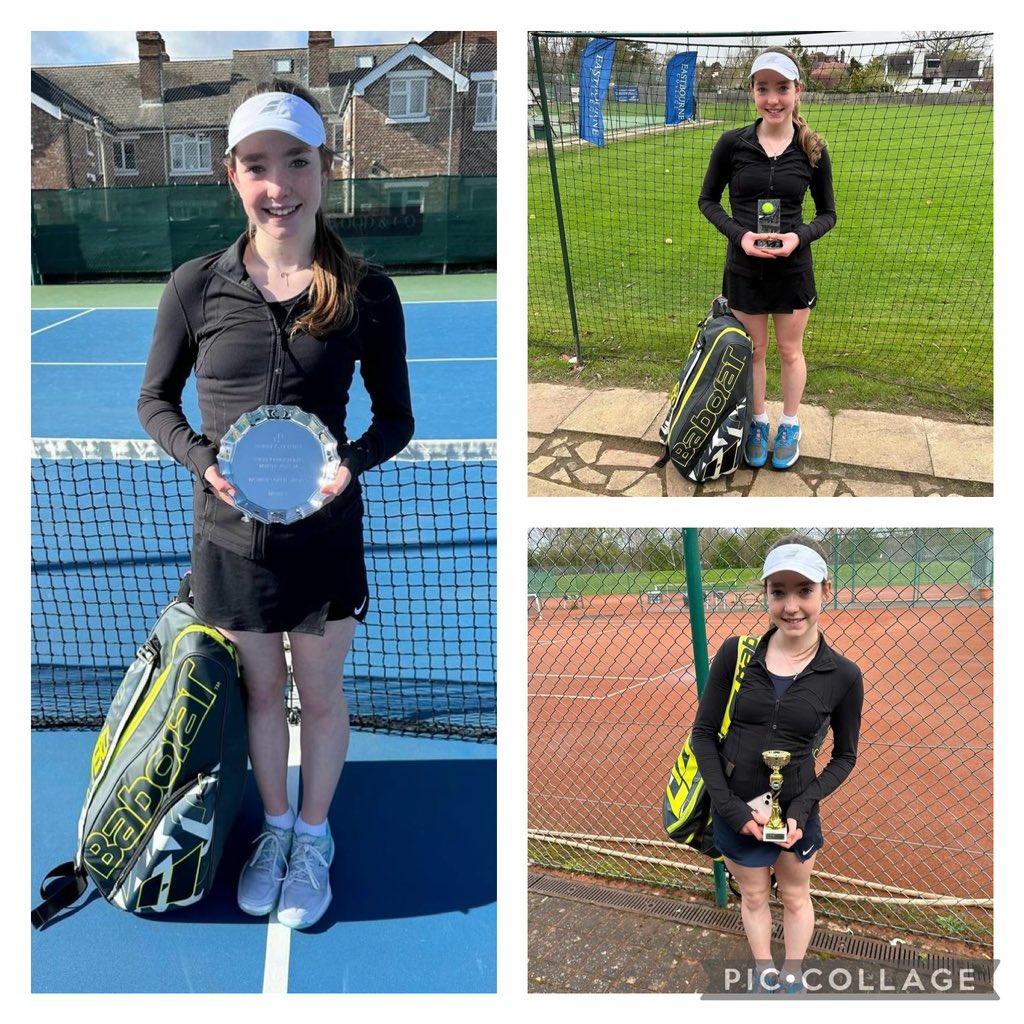 Easter tennis success….Y9 Lucy won the U18 G3 singles & doubles at Tunbridge Wells, the U18 G3 singles at Sutton as well as the U18 G3 doubles at Milton Keynes. Lucy is also the Surrey Winter Knockouts Women’s Singles Champion! @CroydonHigh @surrey_tennis 🎾🥇🏆