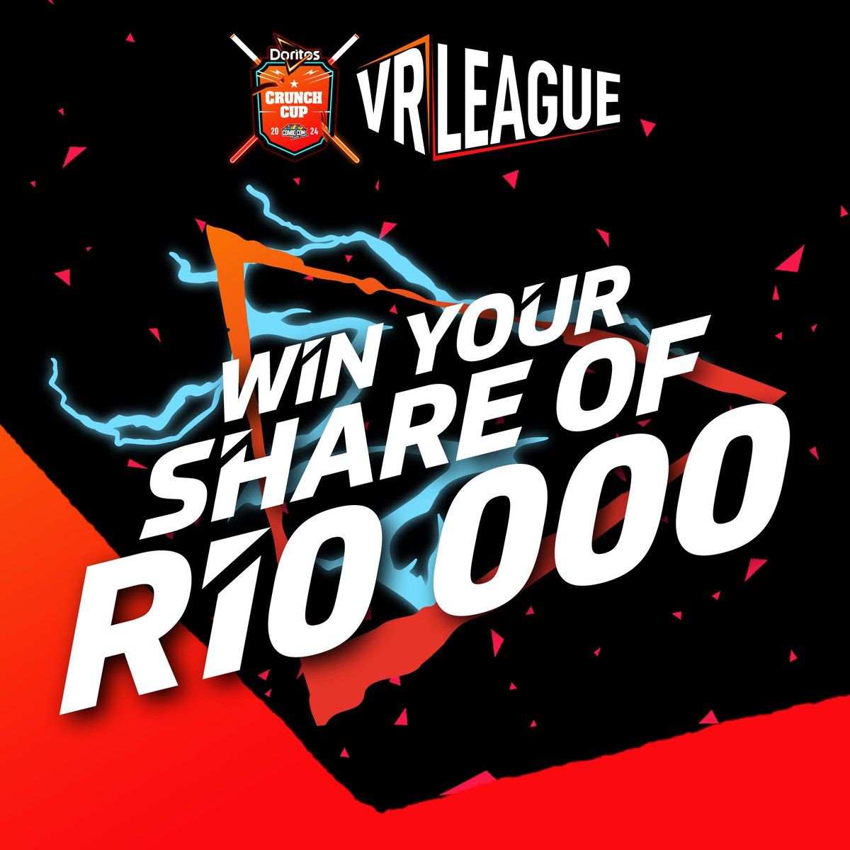 Are you ready for the @DoritosSA VR Beat Saber League! ⚔️ UNLOCK YOUR BOLD and dominate the beats to stand a chance to win your share of R10 000 at #ComicConCapeTown. Head to the Doritos Crunch Zone at #ComicConCapeTown. Free-To-Play on All Con days. comicconafrica.co.za/dcc/