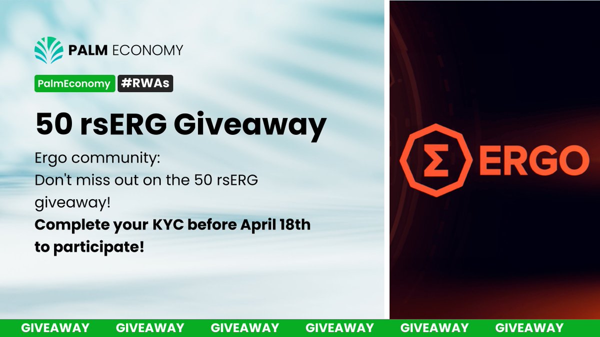 palmeconomy's tweet photo. 🚨50 rsERG GIVEAWAY!🚨 

To enter:  

1. Complete the KYC on TMinusOne 
2. Like & RT 
3. Follow @palmeconomy and @TMinusOnePro  *Participation Details below
